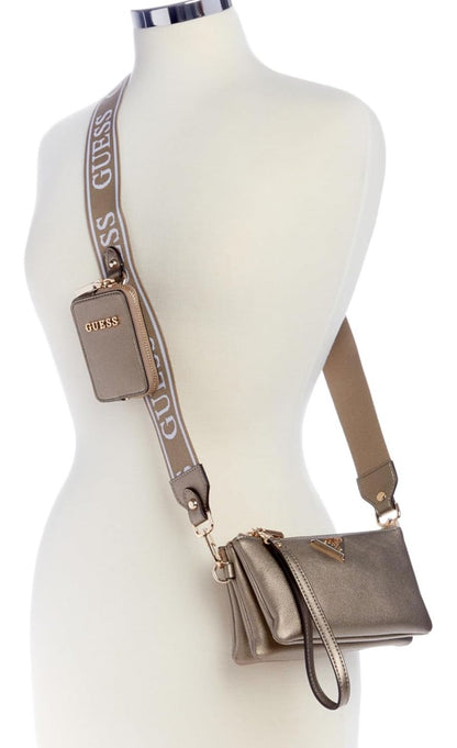 Guess crossbody latona mini dorada