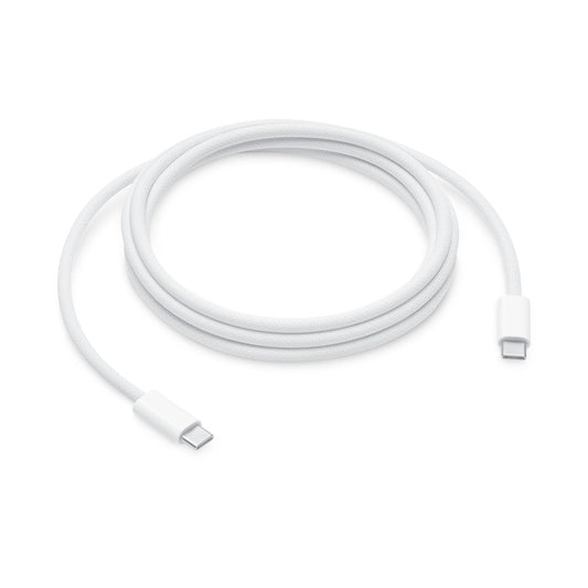 Cargador carga rápida Para iPhone cable reforzado trenzado Usb C Tipo C color blanco